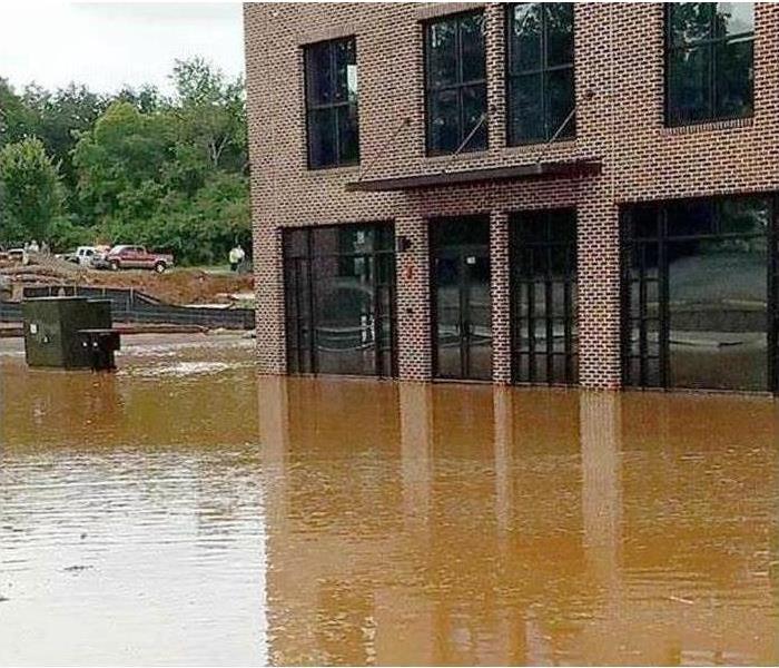 Flooded building